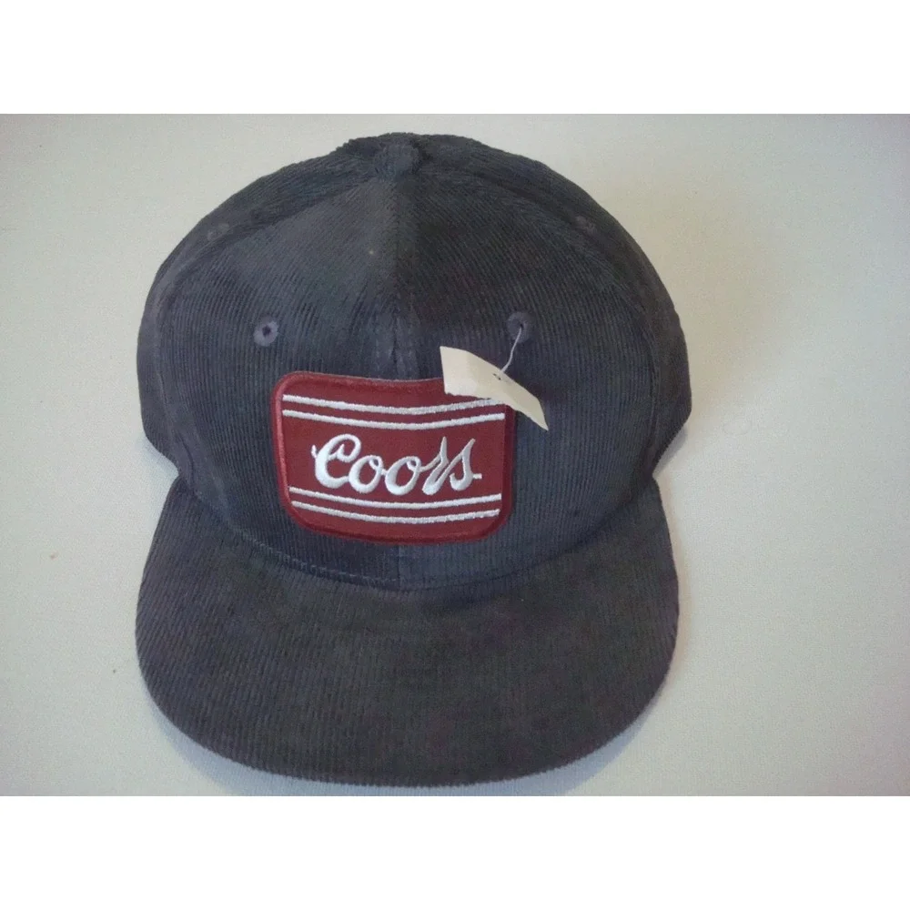 COORS BEER CORD CORDUROY BEACH   SNAPBACK  BEACH 00S Y2K  HAT CAP VINTAGE  S2